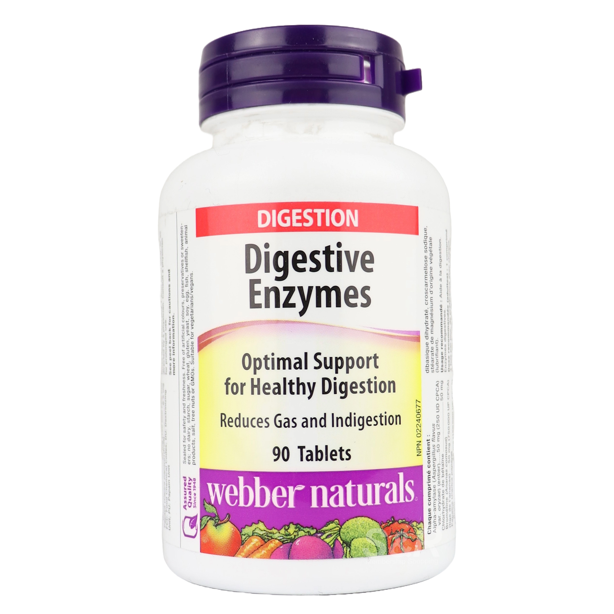 Webber Naturals Digestive Enzymes 90tablets Webber Naturals Digestive Enzymes 90tablets